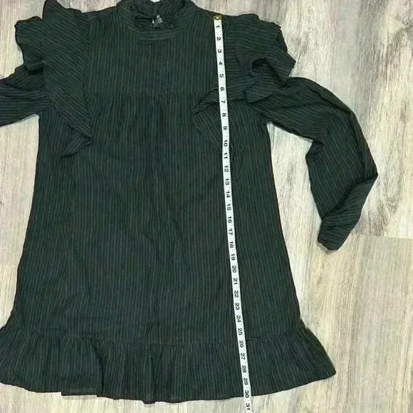 NWT Wild Fable Women’s Mini Dress Long Sleeve Ruffle Mock Neck Gray Size XS - Picture 6 of 6